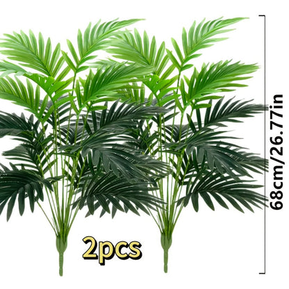 Realistic Artificial Plants 2pcs – Lifelike Fake Plant Decor for Indoor & Outdoor, Home, Wedding, Garden & Festival Celebrations, Elegant Faux Greenery Decoration Set