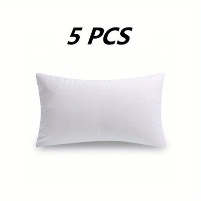 White Pillow Inserts in Square or Lumbar Sizes with Single, Three, Five, Sixteen or Twenty-Piece Packs