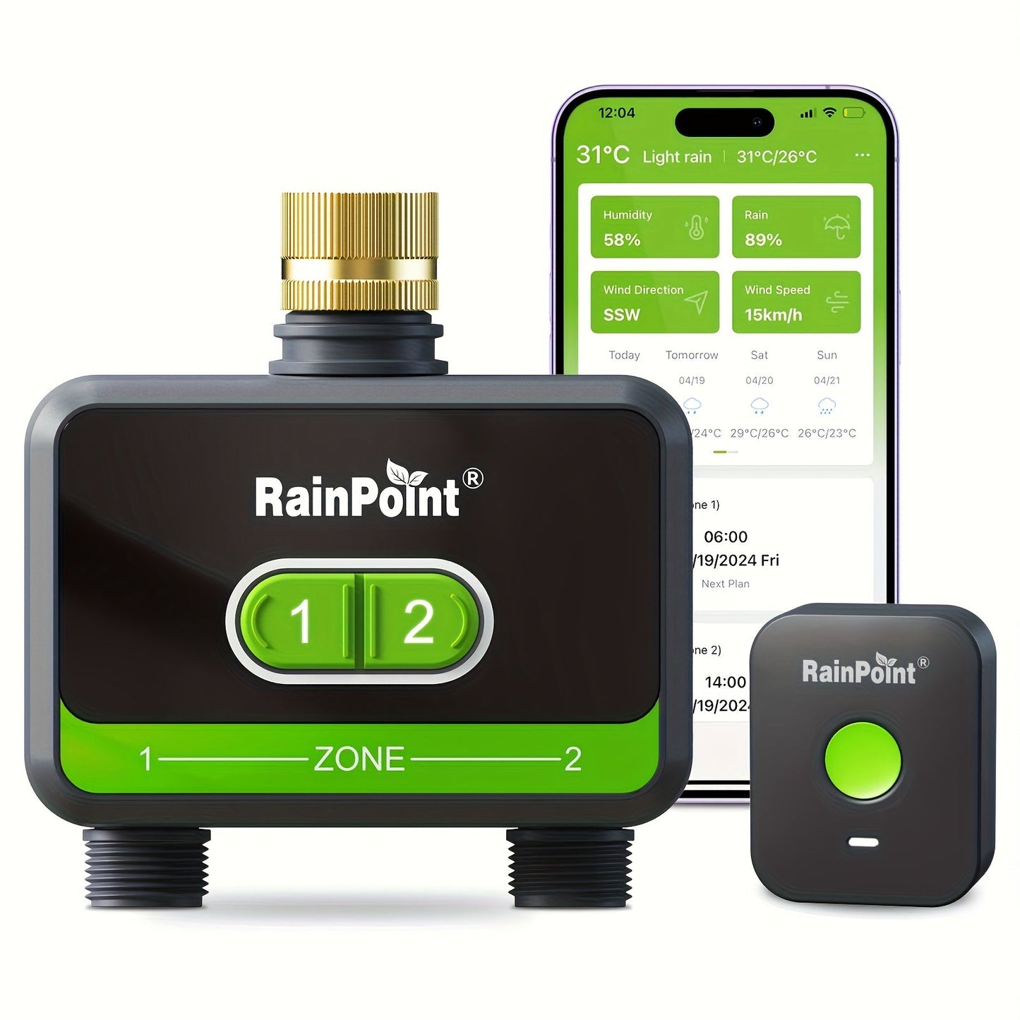 WiFi Sprinkler Timer 2 Zone Smart | App Control Garden Irrigation