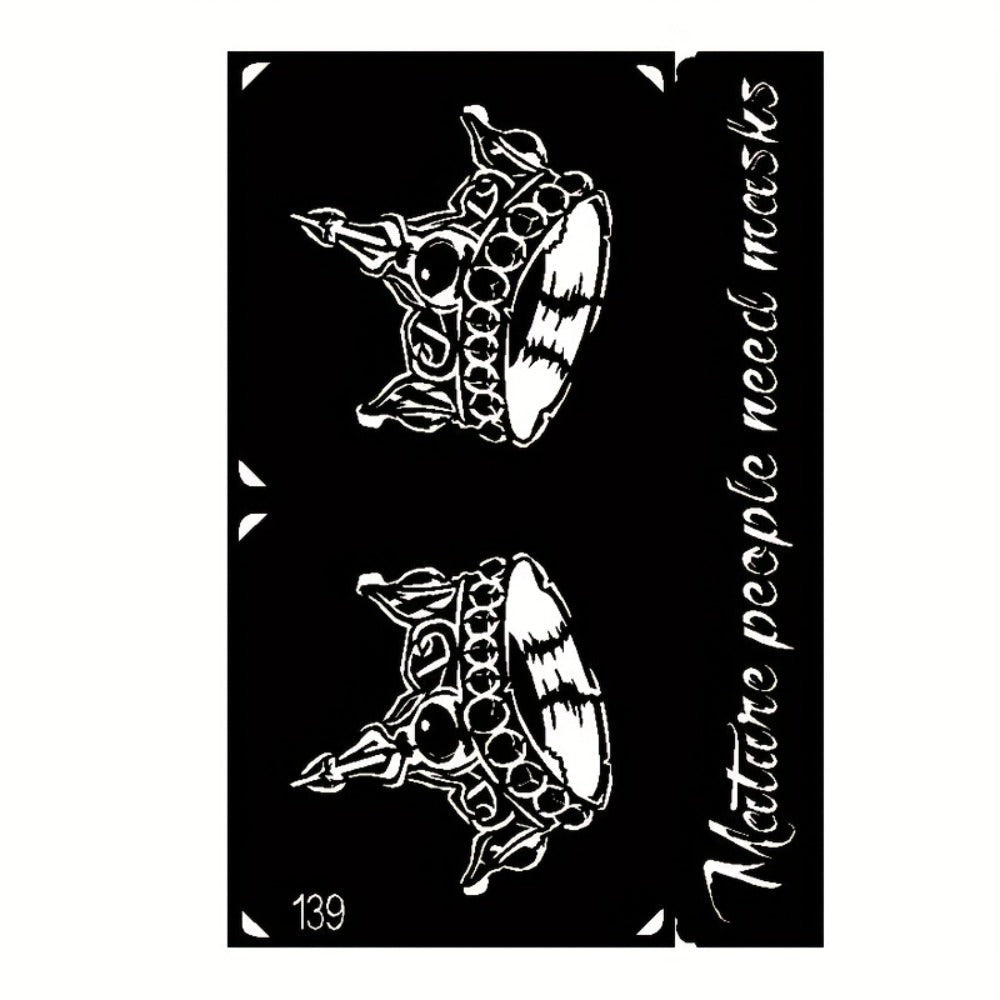Twenty-Piece A5-Labeled Tattoo Stencil Kit002 with Animal, Symbol and Geometric Pattern Designs