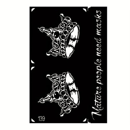 Twenty-Piece A5-Labeled Tattoo Stencil Kit002 with Animal, Symbol and Geometric Pattern Designs