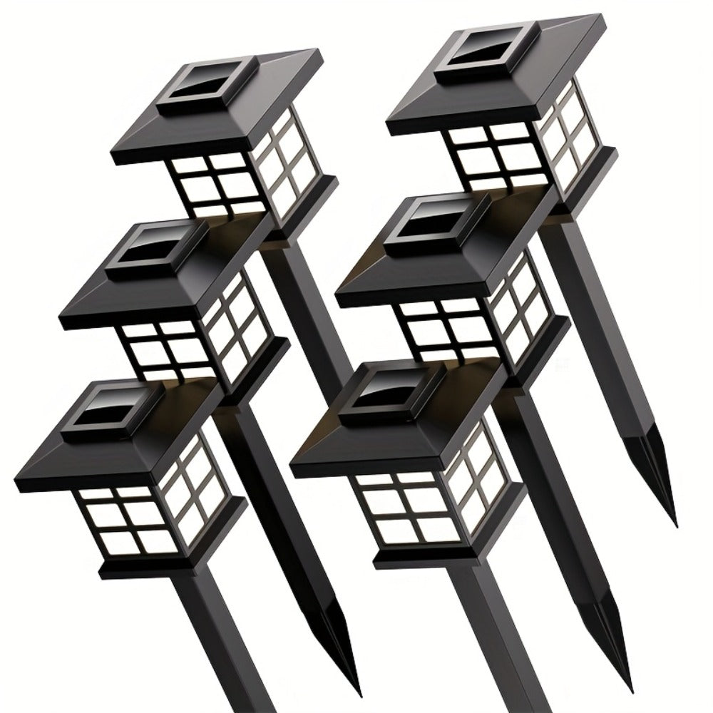 Solar Garden Lights Pathway Stakes in 6/12/24-Piece Sets with Warm, Cool or Multicolor Options