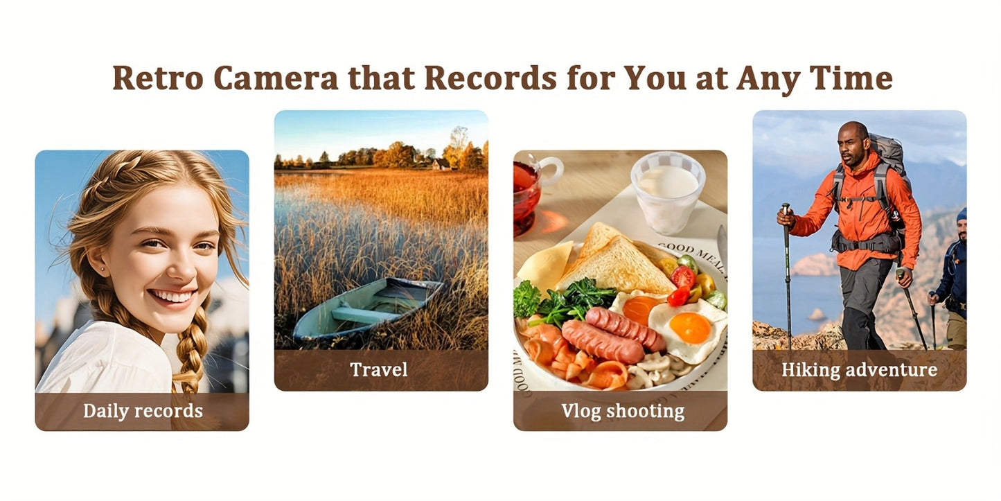 Digital Camera CHUZHAO Retro TLR-Style Model with 12MP Capture Marking, 1080P Video, Autofocus and Dual Filters