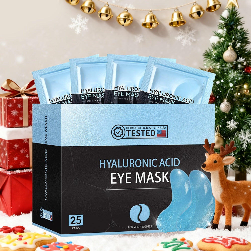 25-Piece Hyaluronic Acid-Labeled Under-Eye Mask Set with Collagen and Glycerin-Labeled Formula