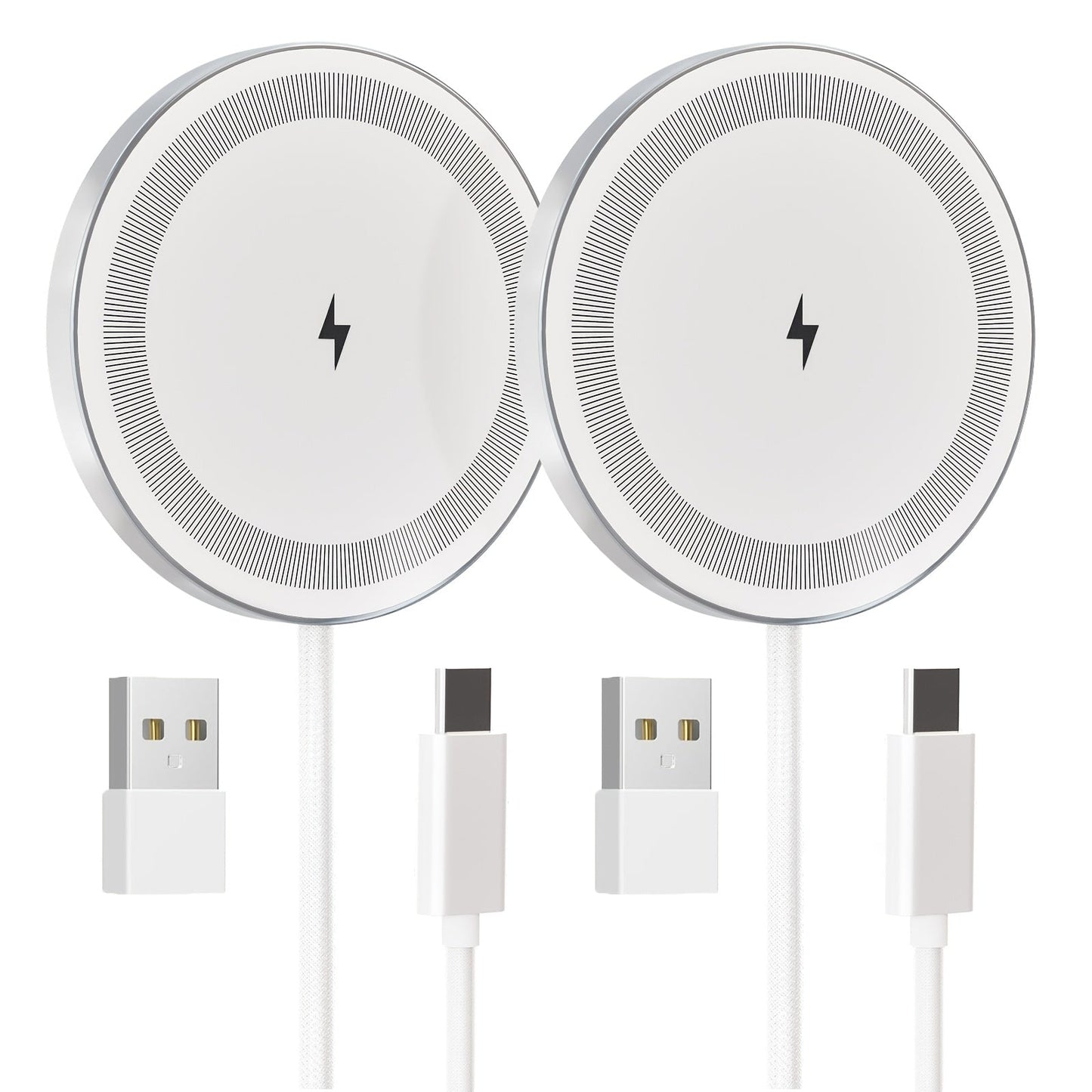 Magnetic Wireless Charging Pad Multi-Pack in White or Black with Two- or Three-Piece Checkout Options
