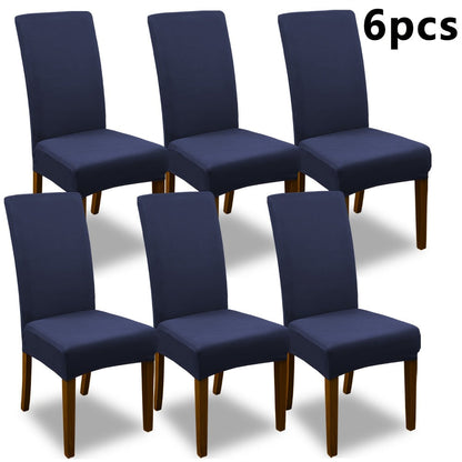 Chair Cover Set of 4 or 6 Stretch Jacquard Dining Slipcovers in Nine Available Color Choices