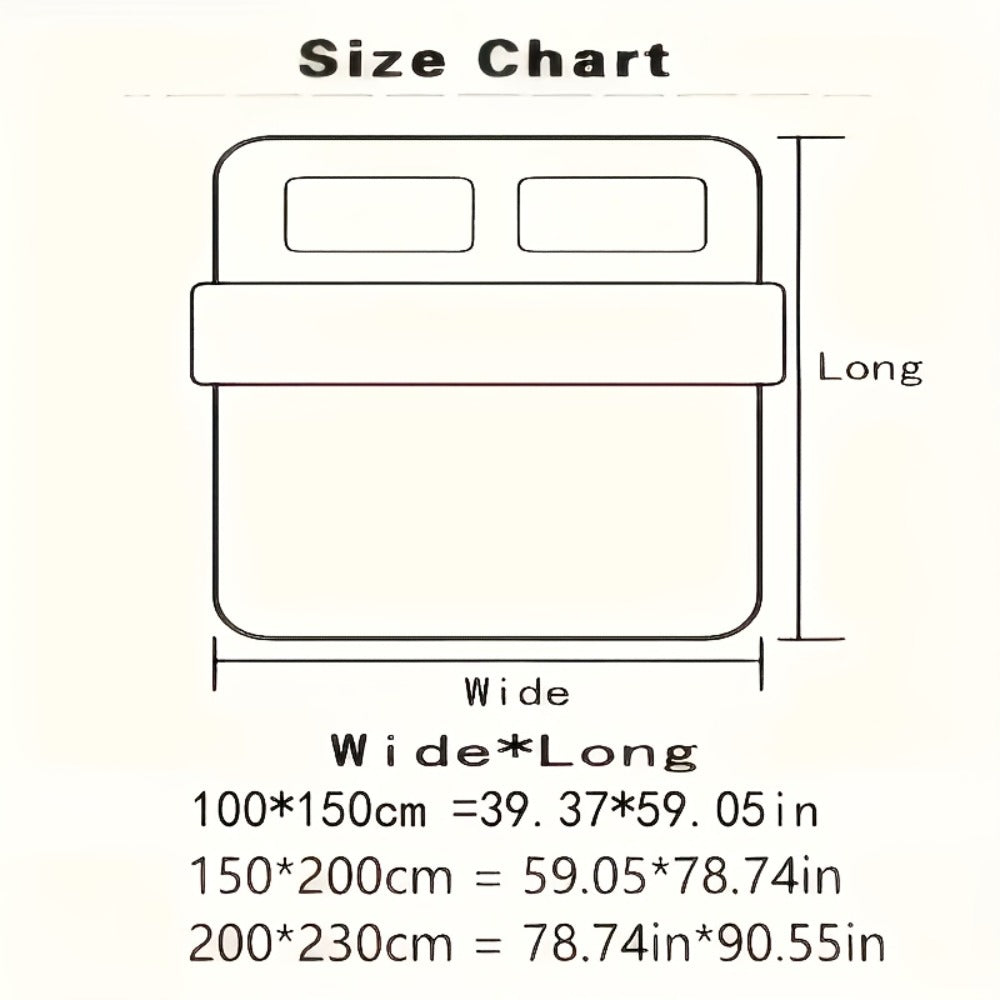 Diamond-Quilt Summer Blanket in Light Violet or Light Green with Three Metric and Inch Size Options