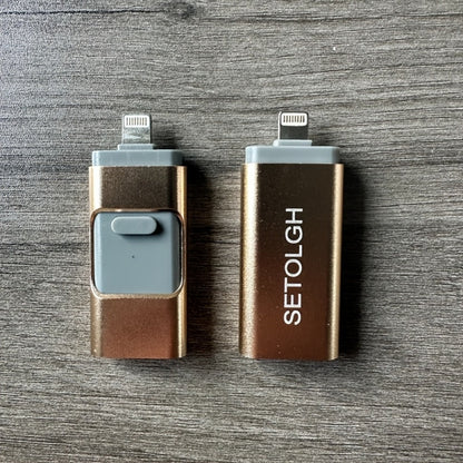 USB Flash Drive, 4-in-1 USB 3.0 Multi-Port Memory Stick with 128GB or 256GB Capacity and Sliding Connector Design
