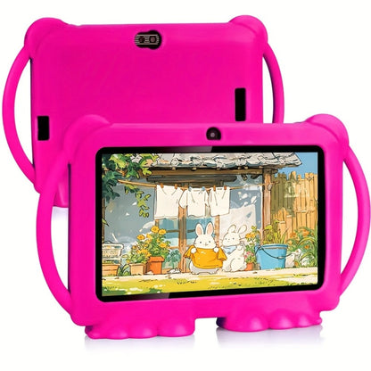 Kids Tablet 7 Inch with Android 14, 4GB RAM, 32GB Storage, WiFi 6, Dual Cameras and Protective Case