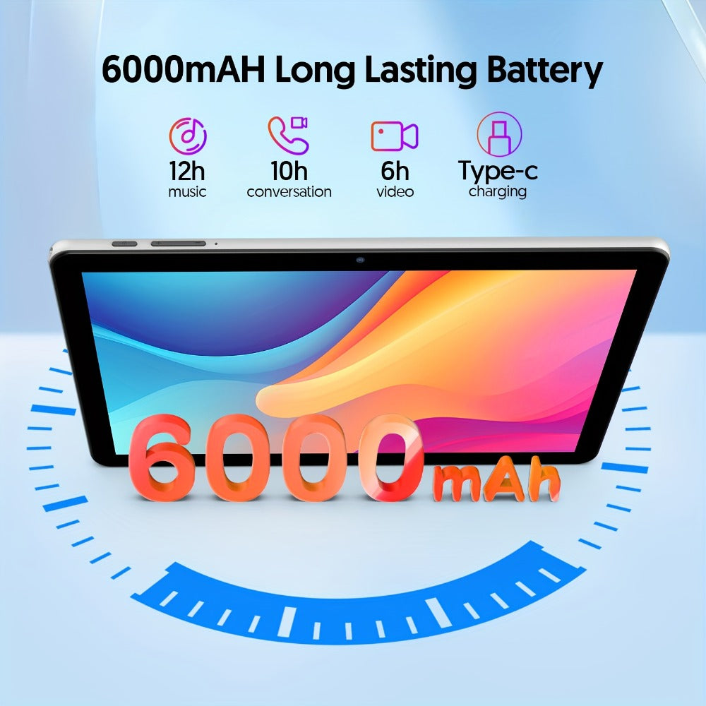 Android Tablet 10-Inch 2-in-1 with Android 14, 8GB Total RAM, 32GB Internal Storage and Keyboard Options