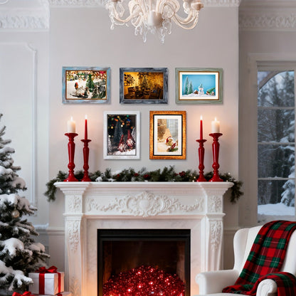 Vintage-Style Picture Frame Set in 4 x 6 or 5 x 7-Inch Sizes with Five- or Ten-Frame Options