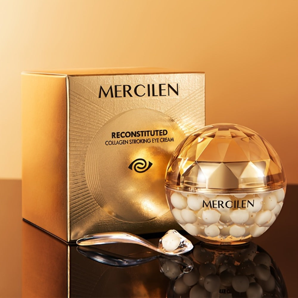 MERCILEN Eye Cream in a Single Gold-Tone Cosmetic Jar with Coordinated Presentation Carton