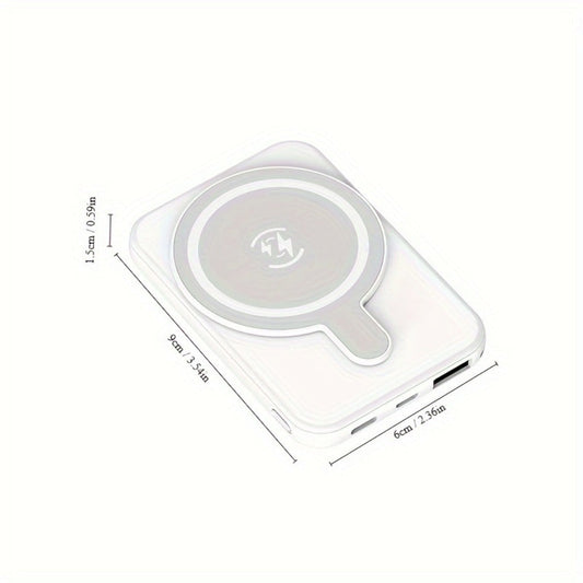 Ultra-Thin MagSafe Compatible Power Bank 12900mAh – Magnetic Wireless Portable Charger, 20W Wired Fast Charging Battery Pack with USB-C Cable for iPhone 17 16 15 14 13 12 Samsung Android