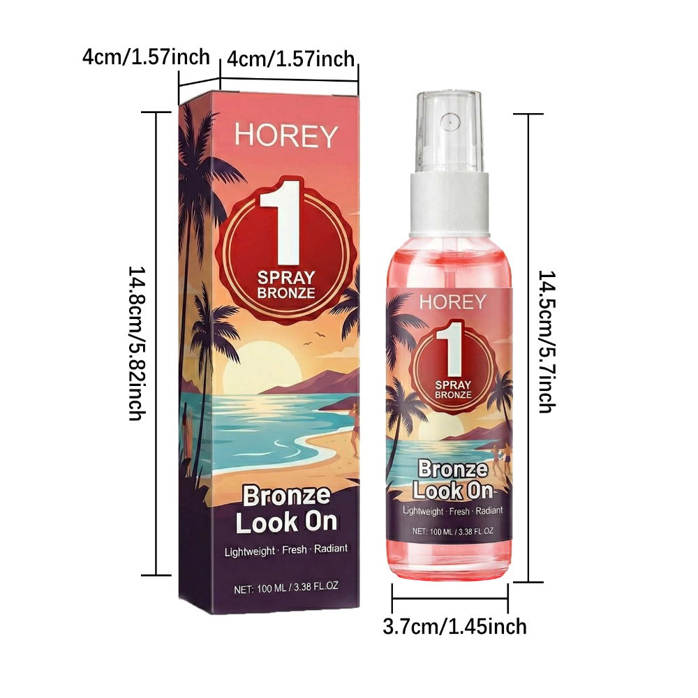 Strawberry-Scented Self-Tanning Spray 100ml in Clear Pump Bottle for Gradual Body Color Application
