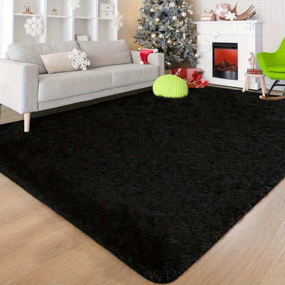 Shaggy Area Rug Soft Plush Fuzzy Carpet Non-Slip Tie-Dye Design for Bedroom Living Room Nursery Dorm — Pet Friendly Machine Washable Multiple Sizes & Colors