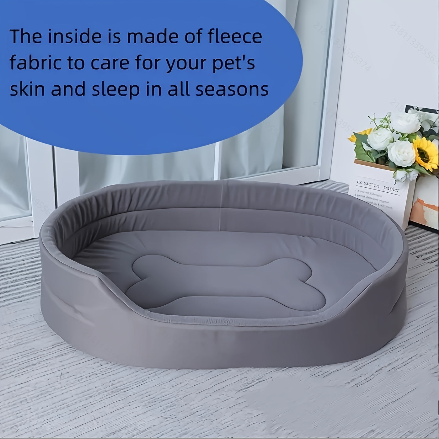 Orthopedic Dog Bed for Large Dogs - Plush Sherpa Removable Washable Cover, Memory Foam Support Pet Sofa Mat for All Seasons, Anti-Slip Bottom Kennel Crate Pad for Medium and Large Breed Dogs, 3 Sizes