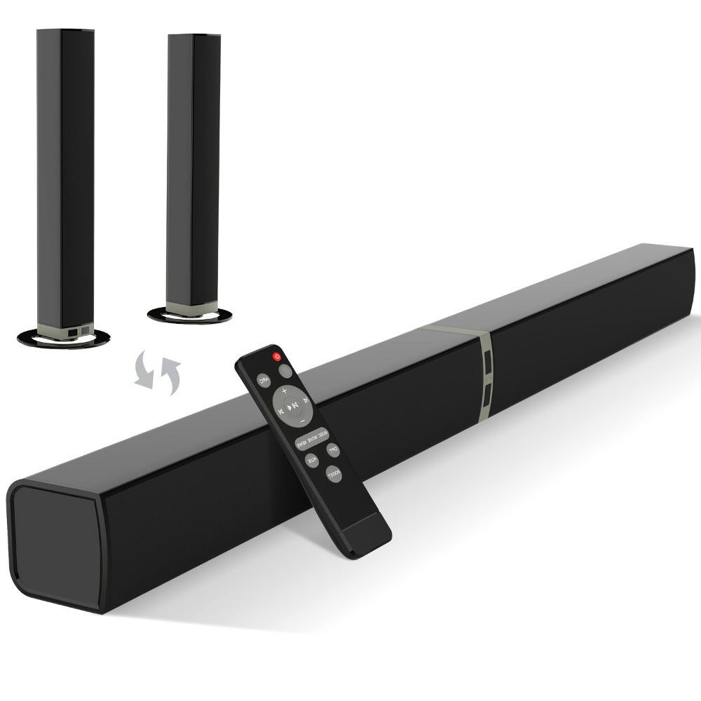 2-in-1 Separable TV Soundbar with Subwoofer – Surround Home Theater Sound Bar for Smart TV, ARC, Optical & AUX Connection, DSP Technology, Infrared Remote Control, Wireless Speaker System