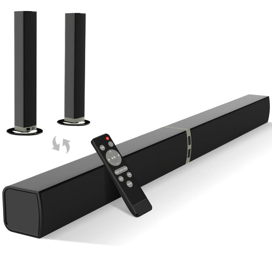 2-in-1 Separable TV Soundbar with Subwoofer – Surround Home Theater Sound Bar for Smart TV, ARC, Optical & AUX Connection, DSP Technology, Infrared Remote Control, Wireless Speaker System