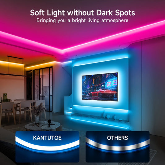 LED Neon Rope Light IP65 Waterproof – RGB Color Changing Light Strip, App & Remote Control, Music Sync, Silicone Neon Light for Bedroom, Gaming Room, Indoor & Outdoor Decoration (3.2/9.8/16.4 Ft)
