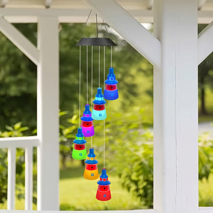 Solar Hanging Lighthouse Light RGB Color Changing – Outdoor Rainbow Solar Lantern for Garden, Patio, Festival & Holiday Decoration, Waterproof Hanging Solar Garden Light