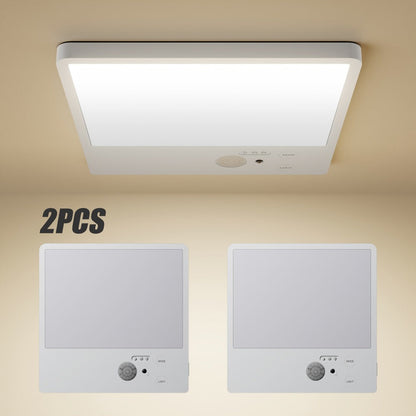 Wireless LED Ceiling Light Motion Sensor Rechargeable Battery Powered 3 Color Temperatures Remote Control No Wiring Closet Light for Bathroom Staircase Garage Hallway Kitchen Pantry White 1 or 2pcs