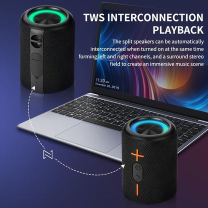 Portable Bluetooth Speaker S10 with RGB Breathing Lights, Dual-Channel Pairing and Battery or USB Power