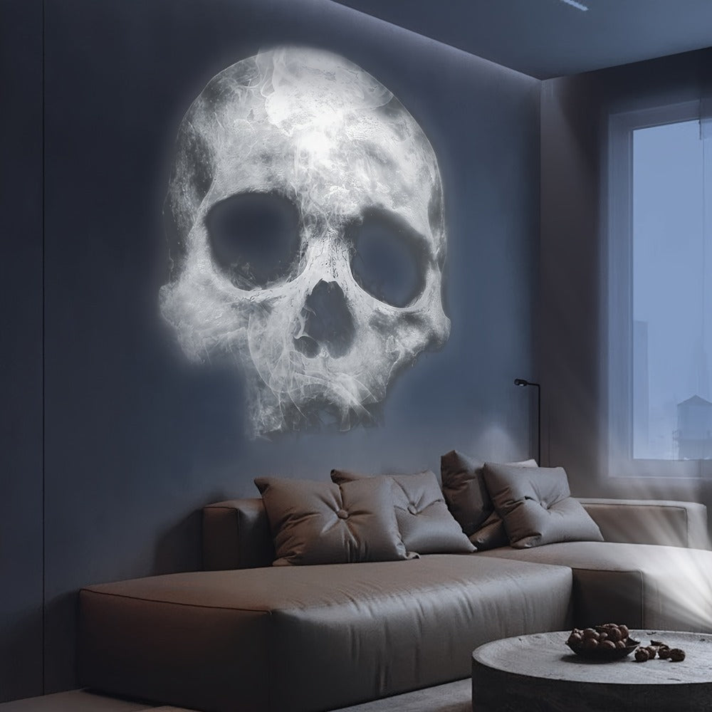 USB 5V Skull Projection LED Night Light with Flexible Lead, Touch Controls and Three Interchangeable Inserts