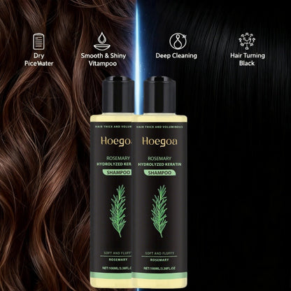 Rosemary Shampoo 2 Pack for Women & Men – Deep Cleansing Strengthening Hair Care with Rosemary Extract, Vitamin C, Vitamin E & Keratin, Moisturizing Frizz-Free Smooth Shiny Results All Hair Types