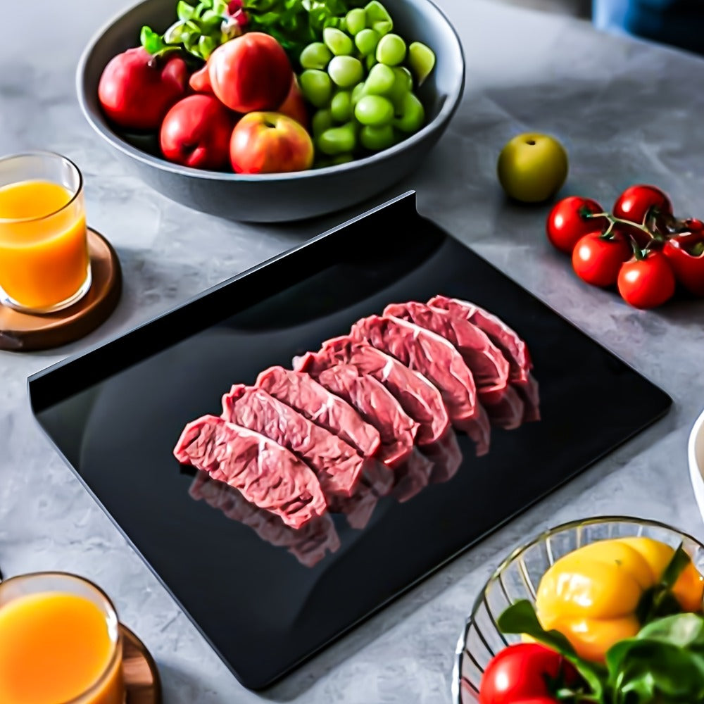 Acrylic Cutting Board Large Anti-Slip 17x23 Inch – Clear & Black Countertop Protector for Kitchen & Restaurant – Food Safe Non-Slip Chopping Board for Fruit, Meat & Meal Prep