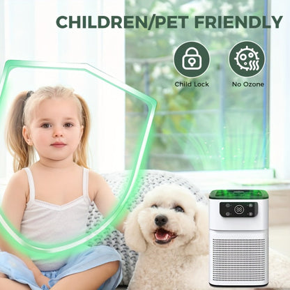 Air Purifier with HEPA Filter, Aroma Function, Quiet Sleep Mode and Compact White Room Design