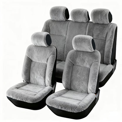 Car Seat Covers 5-Seat Plush Full-Wrap Set with Front and Rear Coverage in Seven Color Options