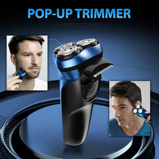 Cordless Electric Razor for Men Rechargeable Fast Charging Washable Heads Face Shaver — Smooth Close Shave Portable Electric Shaving Machine for Travel & Daily Use, Grooming Gift for Him