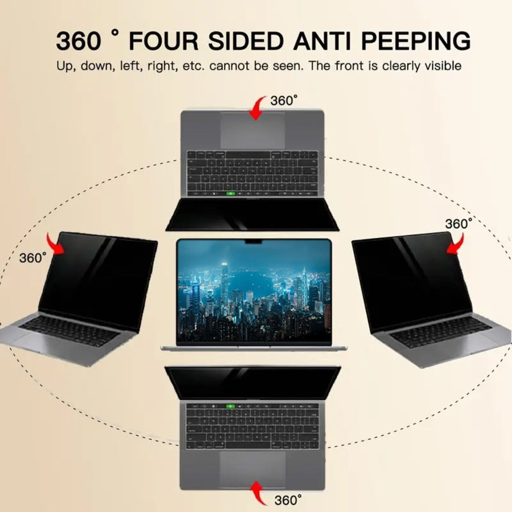 MacBook Air 13.6 Privacy Screen Filter 2022-2025 M2 M3 M4 - Removable Matte Anti-Glare Blue Light Blocking Protector, Anti-Scratch Anti-Fingerprint, Secure Magnetic Attachment, Eye Strain Relief