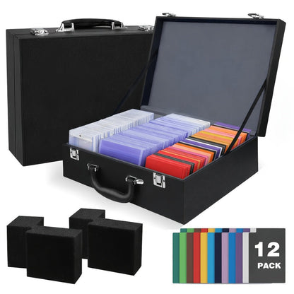Aluminum Trading Card Storage Case with Key Lock and Three Interior Layout Options for Graded Slabs
