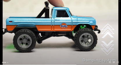 Mini Remote Control Pickup Truck with Detachable Trailer, Five Color Options and Spring Suspension