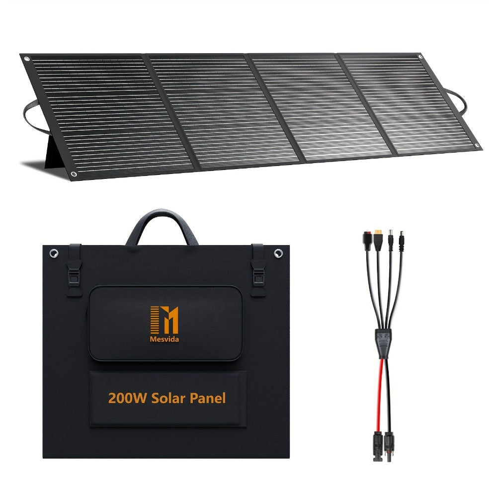 Foldable Solar Charger Panel 30W/60W/100W/200W – 18V MC4, Dual USB-A Quick Charge & USB-C PD 18W, Portable Solar Panel for Camping, RV, Overlanding & Off-Grid