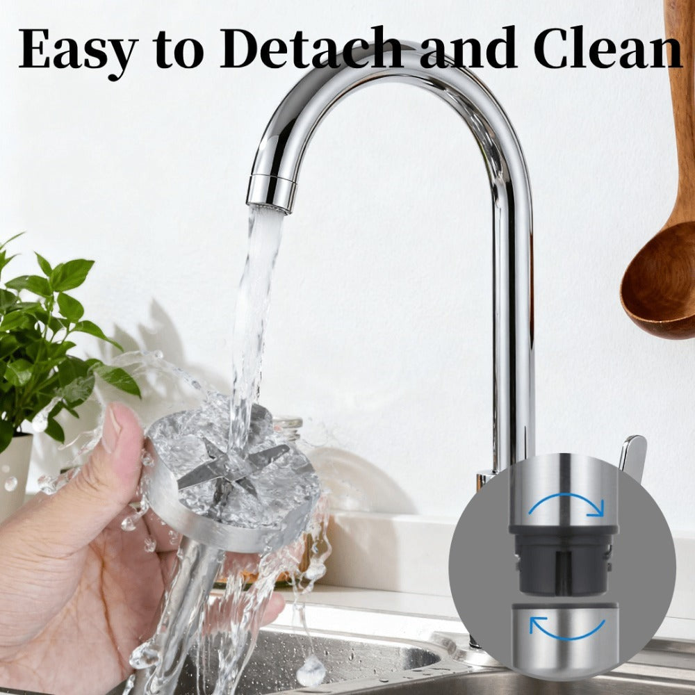 Silver Immersion Blender Set with 1000ml Beaker, 450ml Chopper, Whisk and Frother Attachments