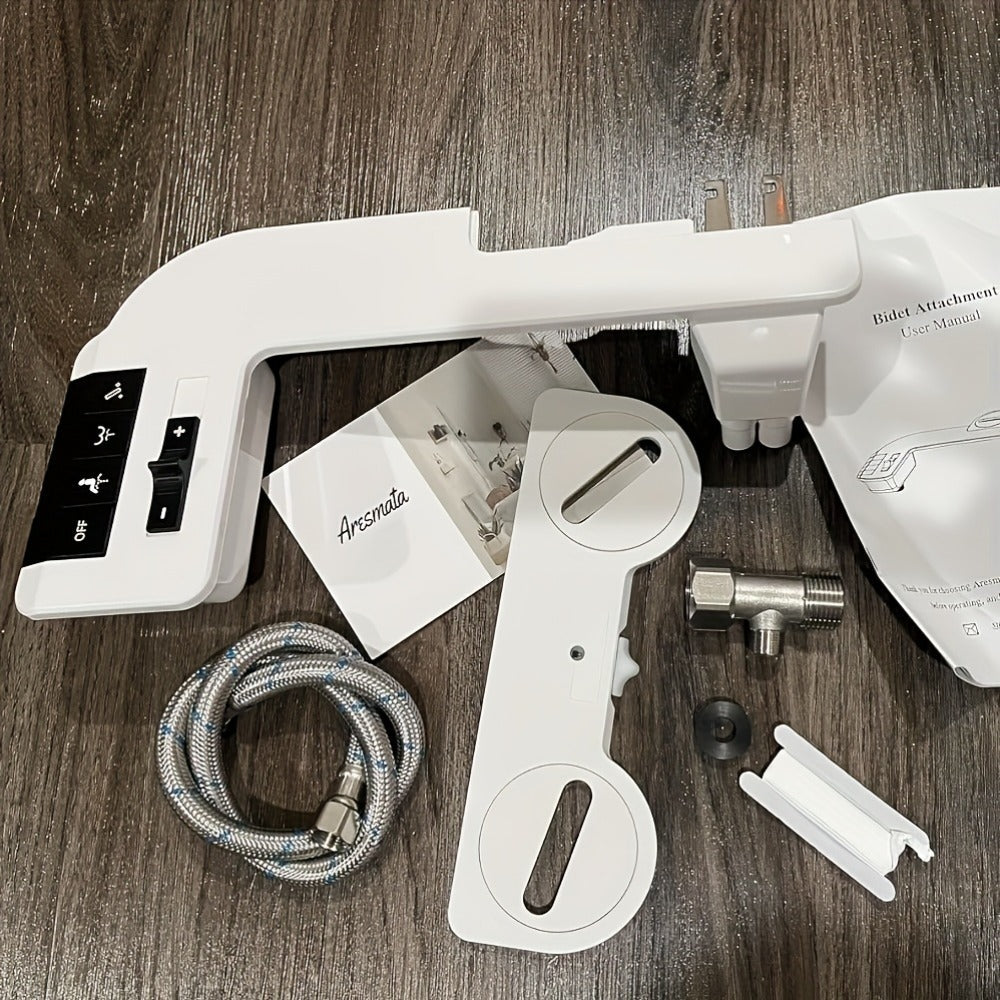 Bidet Attachment for Toilet - Dual Retractable Nozzle Non-Electric Self-Cleaning Fresh Water Bidet Sprayer