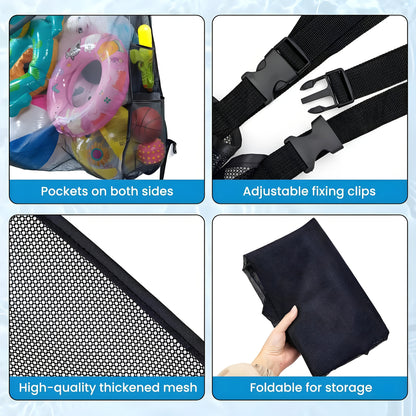 Pool Float Storage Bag – 60 Inch Large Mesh Drawstring Bag for Inflatable Pool Toys & Swimming Accessories