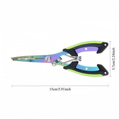 Fishing Pliers & Fish Gripper Set – Stainless Steel Hook Remover, Eagle-Beak Scissors, Line Retriever & Storage Bag
