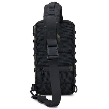 Structured Tactical Shoulder Crossbody Bag with Honeycomb Front Panel in Black or Camouflage Pattern