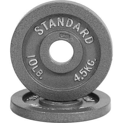 Gray STANDARD Cast-Style Weight Plates in Single, Pair, Four-Piece and Mixed Sets for Barbell Training