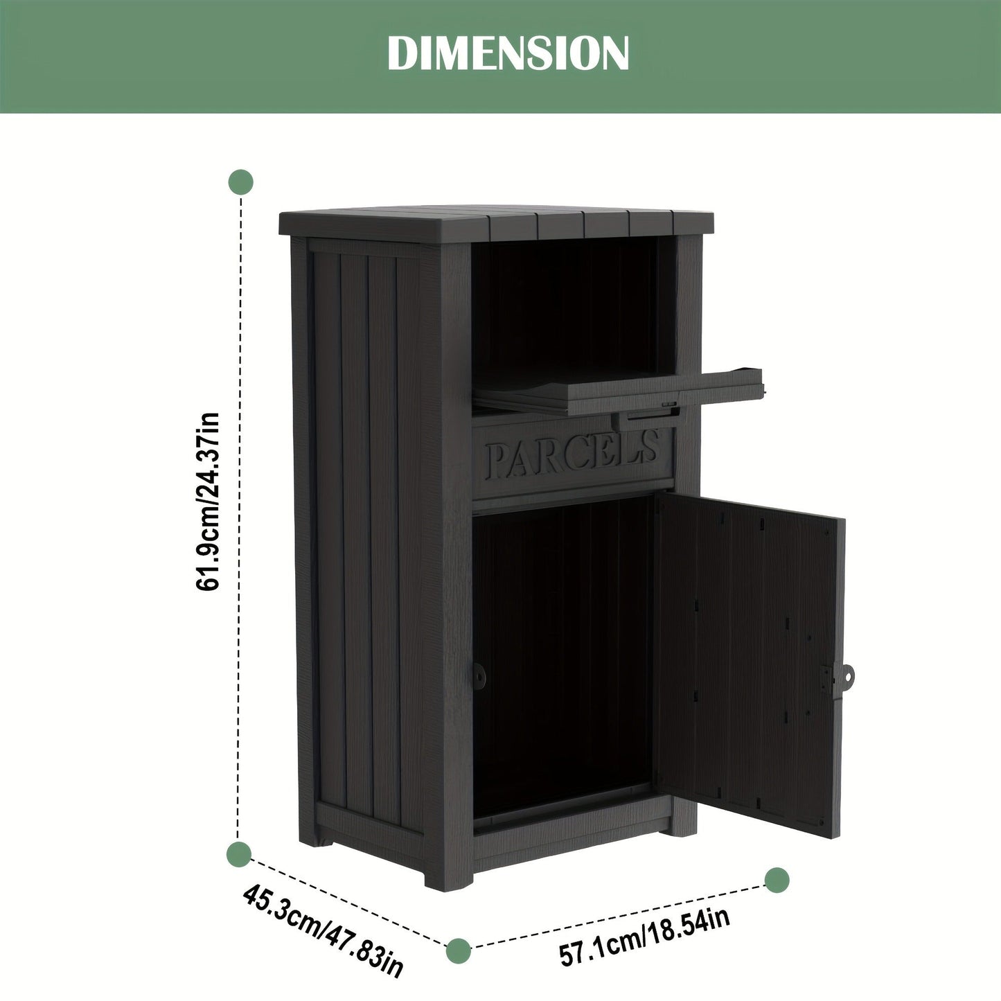 Lockable Outdoor Storage Box weather-ready Package Delivery Porch with 2 Exact Source Checkout Options