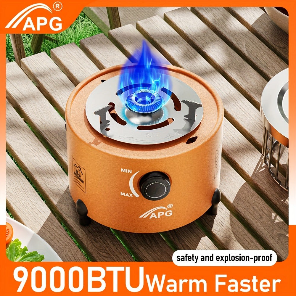 Portable Propane Camping Stove Heater 9000 BTU, 3-in-1 Indoor Outdoor Gas Burner with Adjustable Flame, Carrying Case, Emergency Preparedness