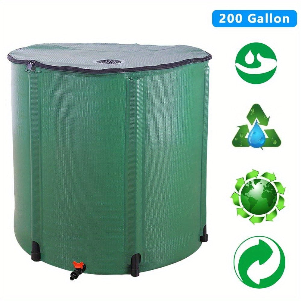 Rain Barrel Collapsible 50 & 100 Gallon Outdoor Water Storage Tank with Spigot & Mesh Top