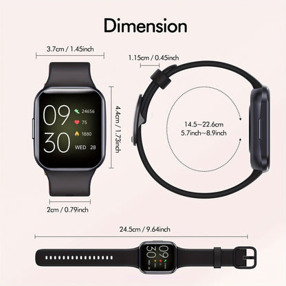 Smartwatch – 1.69" HD Screen, 25 Sports Modes, IP68, Source-Listed Color Options & Everyday Wear Design
