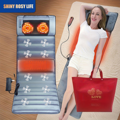 EMS Leg Massager Full Body Massage Pad 10-Zone Wave Vibration Kneading Pillow with Foot Calf Massager Hot Compress & Storage Bag