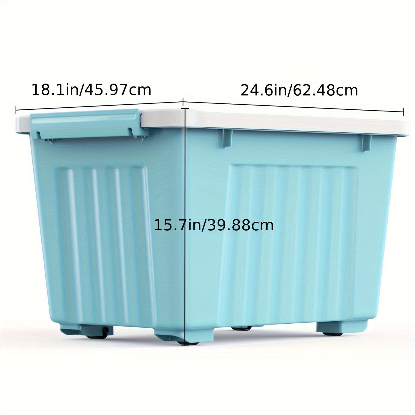 Storage Containers with Lids and Wheels | Stackable 72QT & 97QT Plastic Bins | 4 or 6 Pack | Locking Lid | Clear, Pink/White, Gray/Yellow | Home Garage