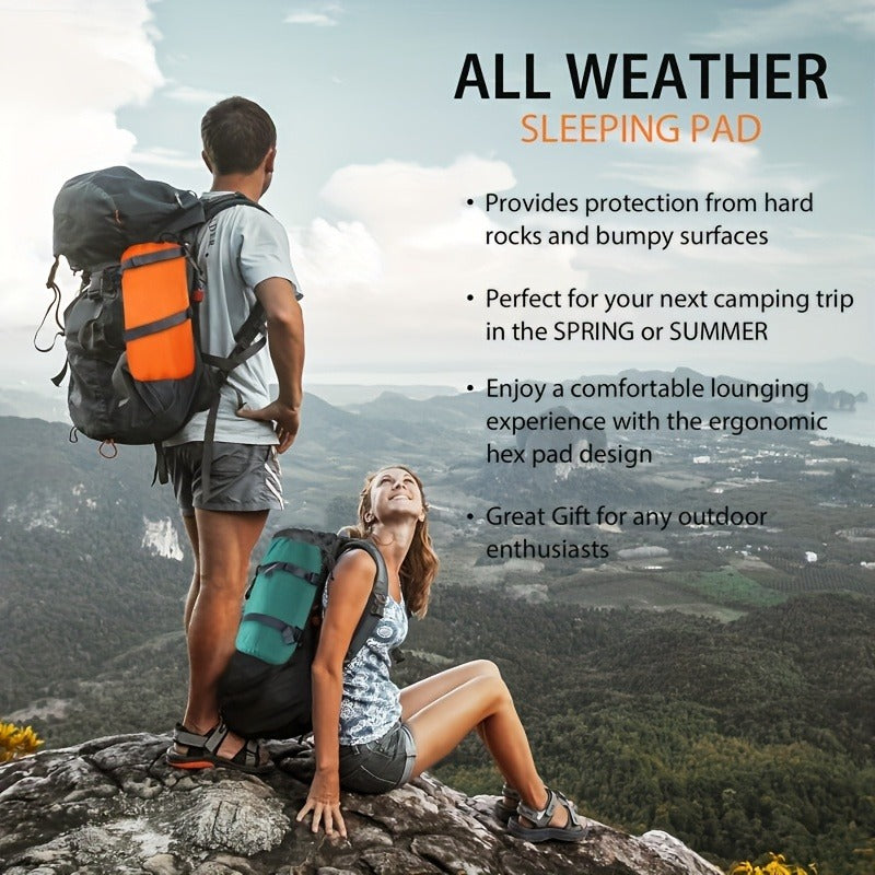 Camping Sleeping Pad Inflatable & Self-Inflating – Ultralight TPU Nylon Mat with Built-In Pump, Single & Double Size for Backpacking, Hiking, Travel