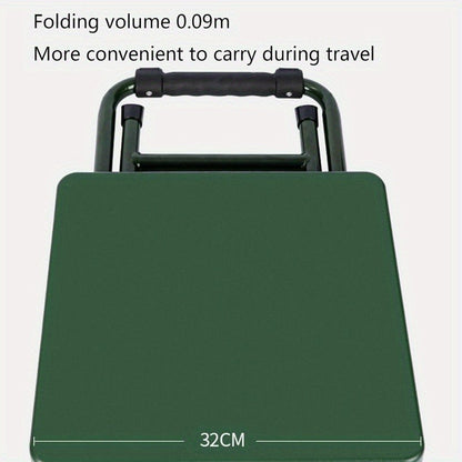 Portable Folding Camping Chair with Backrest - Lightweight Stainless Steel Frame, 150kg Load Capacity, Compact Outdoor Chair for Hunting, Fishing, Hiking & Travel, Optional Storage Bag Included